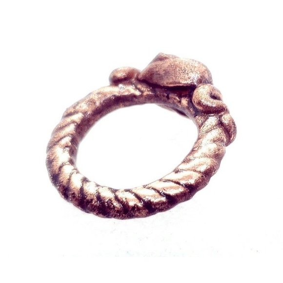 Purple fluorite crystal ring handmade size 4 - Picture 6 of 12